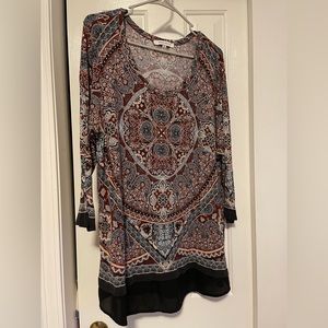 Rose & Olive Blouse, size 1X, $15